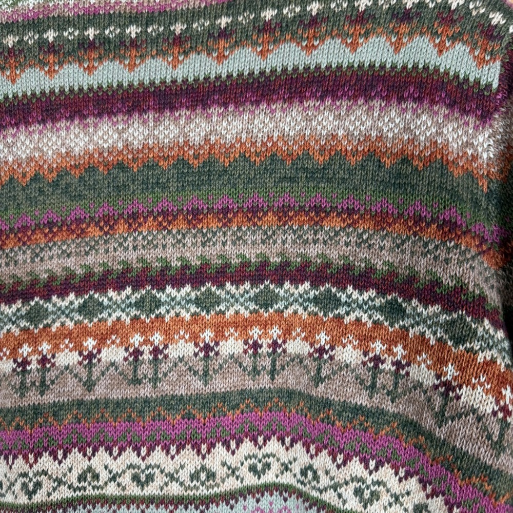 Vtg Tiara International Multi Color Zip Front Cardigan Sweater Grandmacore‎ Boho - Picture 3 of 7